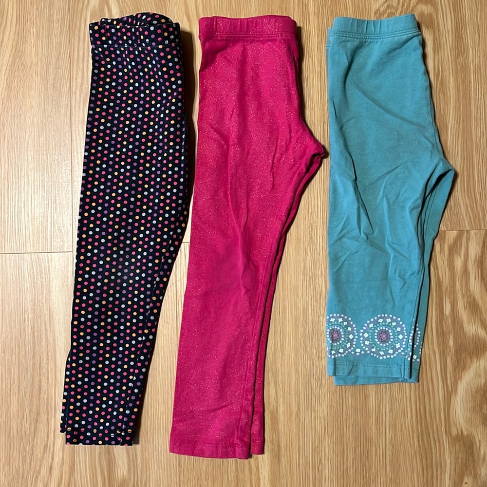 Lot of 3 5T Leggings/capri, GAP/Old Navy/Misc